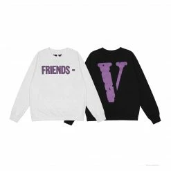 HypeYourBeast Shirts Vlone Purple Friends Shirt - Black