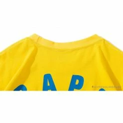 Hypeyourbeast BAPE KIDS Small Net Pocket Ape Man Head Tee Shirt 'YELLOW' Clothes