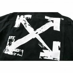 HypeYourBeast Off White Denim Black Jacket - White Hoodies & Jackets