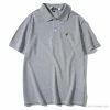 Hypeyourbeast BAPE Solid Color Versatile Embroidered Ape Head Small Badge Polo Shirt 'GREY' Clothes