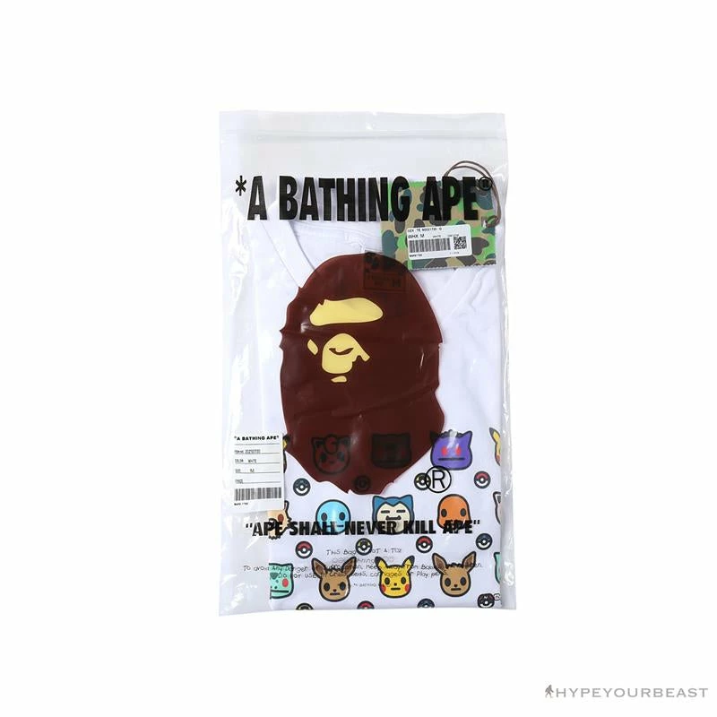 Hypeyourbeast BAPE Baby Milo Pokémon Tee Shirt 'WHITE' 4 Hypeyourbeast BAPE Baby Milo Pokémon Tee Shirt 'WHITE'