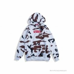 HypeYourBeast Supreme Camo Hoodie White Camouflage Hoodies & Jackets
