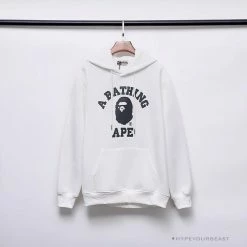 Hypeyourbeast Clothes BAPE X Bathing Ape Head Hoodie 'WHITE'