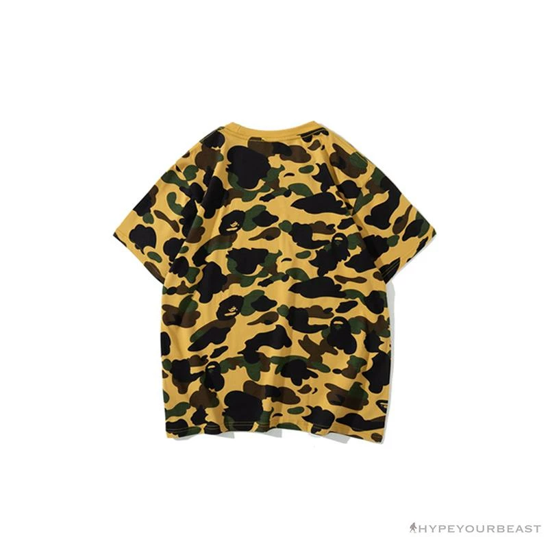 Hypeyourbeast Clothes BAPE KIDS Elbow Hug Gorilla Camouflage Tee Shirt 'YELLOW' 2 Hypeyourbeast Clothes BAPE KIDS Elbow Hug Gorilla Camouflage Tee Shirt 'YELLOW'