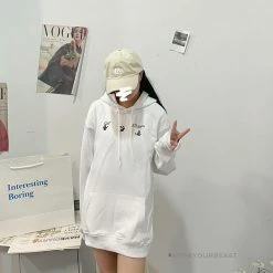 HypeYourBeast Off-White Green Hoodie - White Hoodies & Jackets