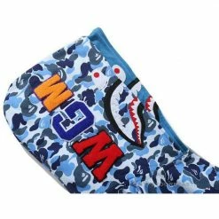 HypeYourBeast Bape Camo Hoodie Shark Head BLUE