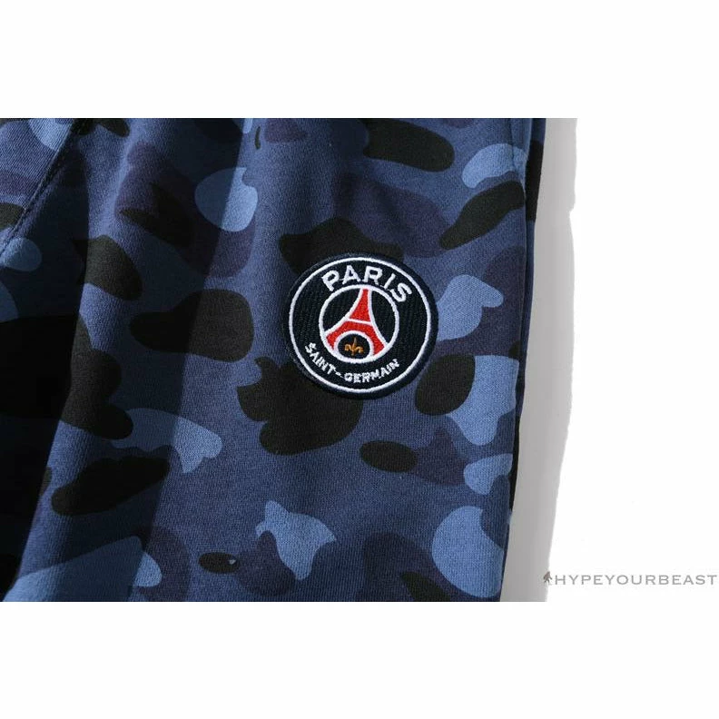 Hypeyourbeast BAPE X PSG Paris Saint-Germain Camouflage Blue Pants Clothes 7 Hypeyourbeast BAPE X PSG Paris Saint-Germain Camouflage Blue Pants Clothes