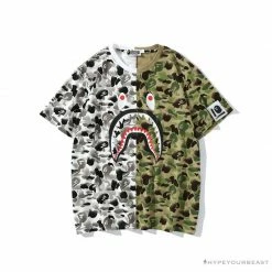 Hypeyourbeast BAPE Chinese Style Ink 10th Anniversary Camouflage Tee Shirt 'Green & White' Clothes