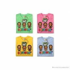 Hypeyourbeast Clothes BAPE Baby Milo Watermelon Little Monkey Tee Shirt 'GREEN'