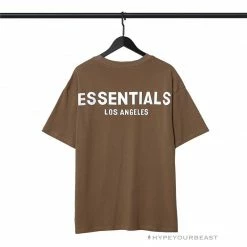 HypeYourBeast FOG Essentials Tee Shirt ‘Los Angeles’ BROWN T-Shirts