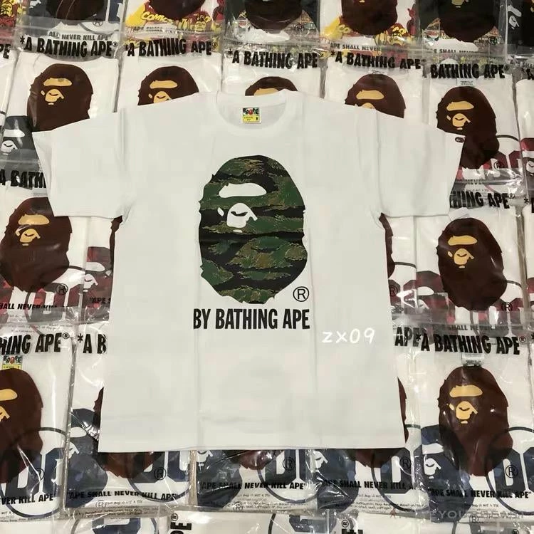 Hypeyourbeast BAPE Tiger Pattern Camouflage Ape Initials Tee Shirt 'WHITE' Clothes 4 Hypeyourbeast BAPE Tiger Pattern Camouflage Ape Initials Tee Shirt 'WHITE' Clothes