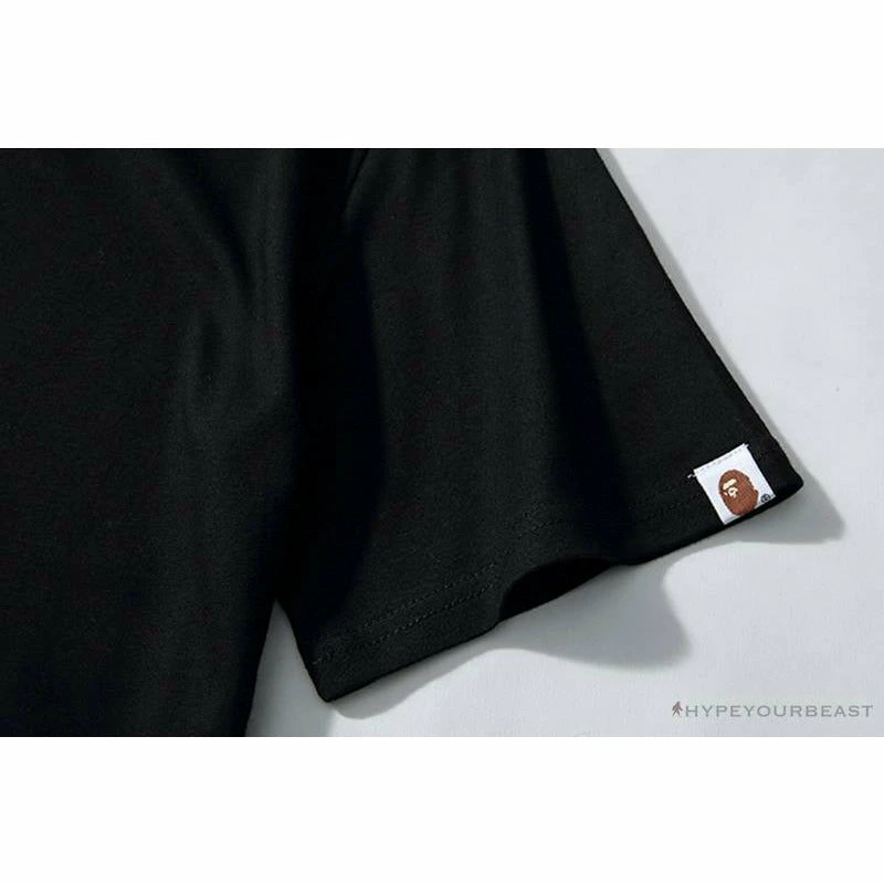 Hypeyourbeast Clothes BAPE Luminous Spots Camouflage Great Ape Man Black Head Cotton Short Sleeve Tee Shirt 'BLACK' 7 Hypeyourbeast Clothes BAPE Luminous Spots Camouflage Great Ape Man Black Head Cotton Short Sleeve Tee Shirt 'BLACK'
