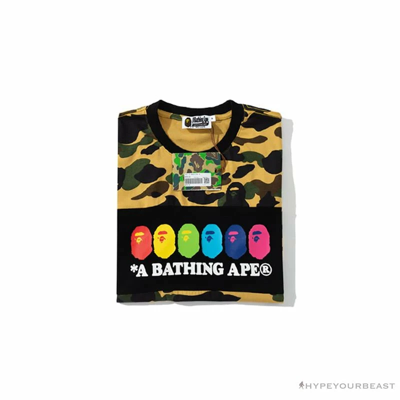 Hypeyourbeast Clothes BAPE KIDS Color Ape Head Camouflage Tee Shirt 'YELLOW' 14 Hypeyourbeast Clothes BAPE KIDS Color Ape Head Camouflage Tee Shirt 'YELLOW'