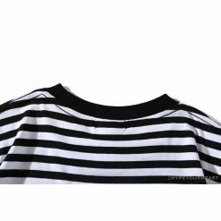 Hypeyourbeast BAPE Baby Milo Rock Bass Player Striped Tee Shirt 'BLACK' Clothes