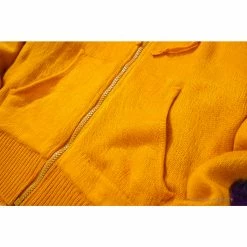 Hypeyourbeast OFF-WHITE Mohair Zip Sweater Hoodie 'Yellow'