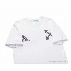 Hypeyourbeast T-Shirts OFF-WHITE Joint Running Mickey Mouse Arrow Tee Shirt 'WHITE'