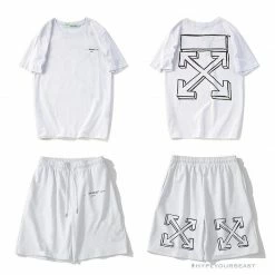 Hypeyourbeast OFF-WHITE Dimensional Sketch Shorts 'WHITE' Pants