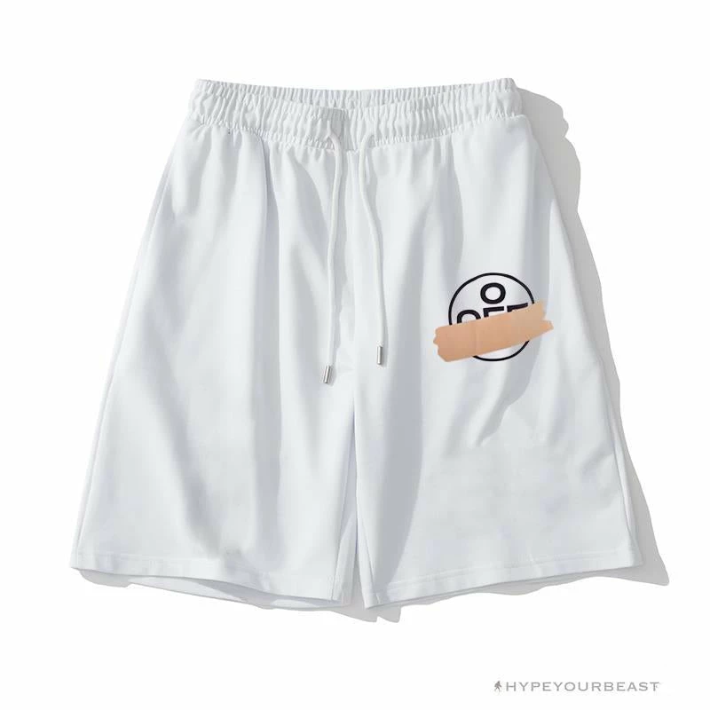 Hypeyourbeast Pants OFF-WHITE Explosive Strip Basic Arrow Shorts 'WHITE' 1 Hypeyourbeast Pants OFF-WHITE Explosive Strip Basic Arrow Shorts 'WHITE'