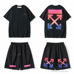 Hypeyourbeast Pants OFF-WHITE Gradient Series Shorts 'BLACK'