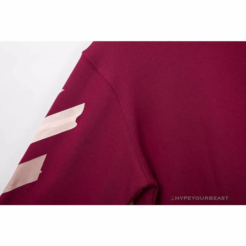 Hypeyourbeast OFF-WHITE Rubber Strip Arrow Long Sleeve Shirt 'WINE RED' Shirts 10 Hypeyourbeast OFF-WHITE Rubber Strip Arrow Long Sleeve Shirt 'WINE RED' Shirts