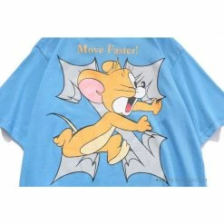 Hypeyourbeast OFF-WHITE Jerry Move Faster Tee Shirt 'BLUE'