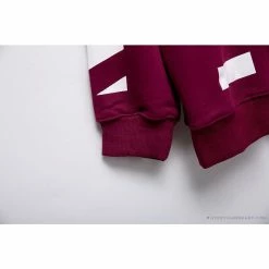 Hypeyourbeast OFF-WHITE Classic Basic Cotton Terry Long Sleeve Shirt 'WINE RED' Shirts