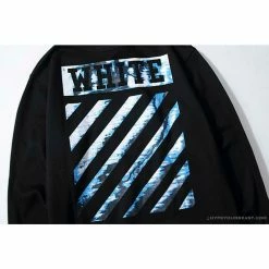 Hypeyourbeast OFF-WHITE Classic Wave Oil Painting Cotton Terry Long Sleeve Shirt 'BLACK' Shirts 21 Hypeyourbeast OFF-WHITE Classic Wave Oil Painting Cotton Terry Long Sleeve Shirt 'BLACK' Shirts