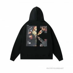 HypeYourBeast Off White Hoodie Jabba Flower - Black Hoodies & Jackets