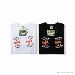 Hypeyourbeast BAPE Shark Head PONR Tee Shirt 'BLACK' Clothes