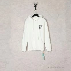 HypeYourBeast Off White Hoodie Skull White Hoodies & Jackets