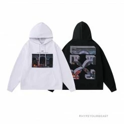 HypeYourBeast Hoodies & Jackets Off White Hoodie Fighter - White 23 HypeYourBeast Hoodies & Jackets Off White Hoodie Fighter - White