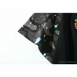 Hypeyourbeast Clothes BAPE Baby Milo Galaxy Astronaut Luminous Tee Shirt 'BLACK'