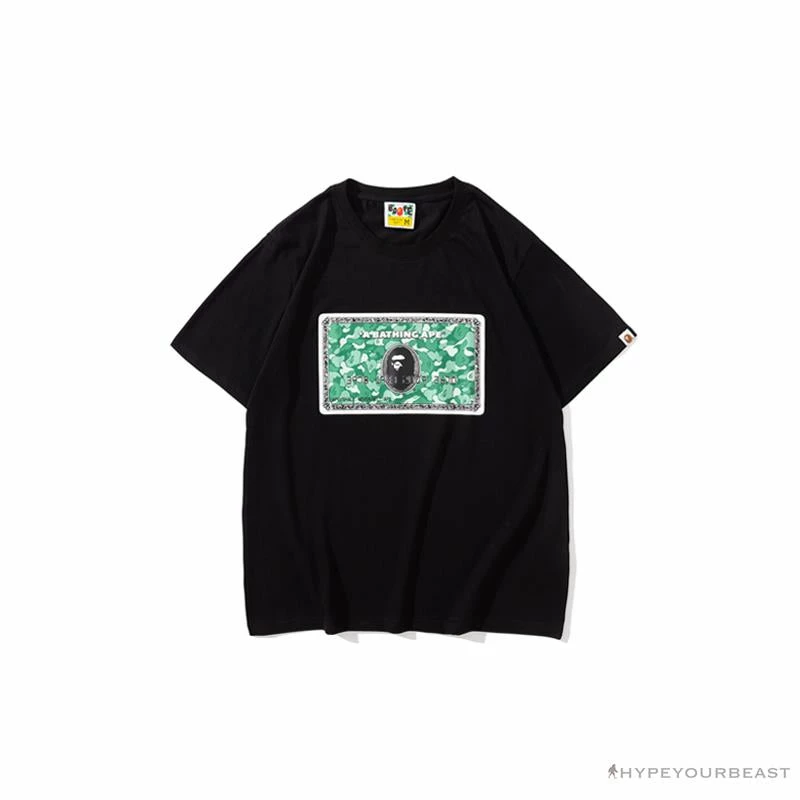 Hypeyourbeast Clothes BAPE Spoof Dollar Bill Tee Shirt 'BLACK' 1 Hypeyourbeast Clothes BAPE Spoof Dollar Bill Tee Shirt 'BLACK'