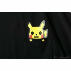 Hypeyourbeast BAPE Baby Milo Pocket Pikachu Tee Shirt 'BLACK'