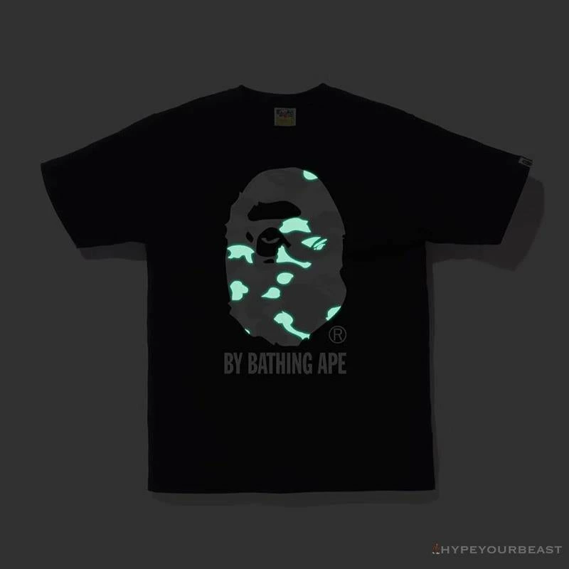 Hypeyourbeast Clothes BAPE Luminous Spots Camouflage Great Ape Man Black Head Cotton Short Sleeve Tee Shirt 'BLACK' 10 Hypeyourbeast Clothes BAPE Luminous Spots Camouflage Great Ape Man Black Head Cotton Short Sleeve Tee Shirt 'BLACK'