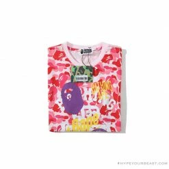 Hypeyourbeast BAPE Ape Head Star Camouflage Shading Tee Shirt 'PINK' Clothes 9 Hypeyourbeast BAPE Ape Head Star Camouflage Shading Tee Shirt 'PINK' Clothes
