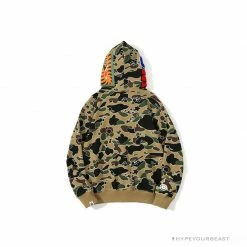 Hypeyourbeast BAPE Shark Head STA Star Camouflage Hoodie 'YELLOW' Clothes