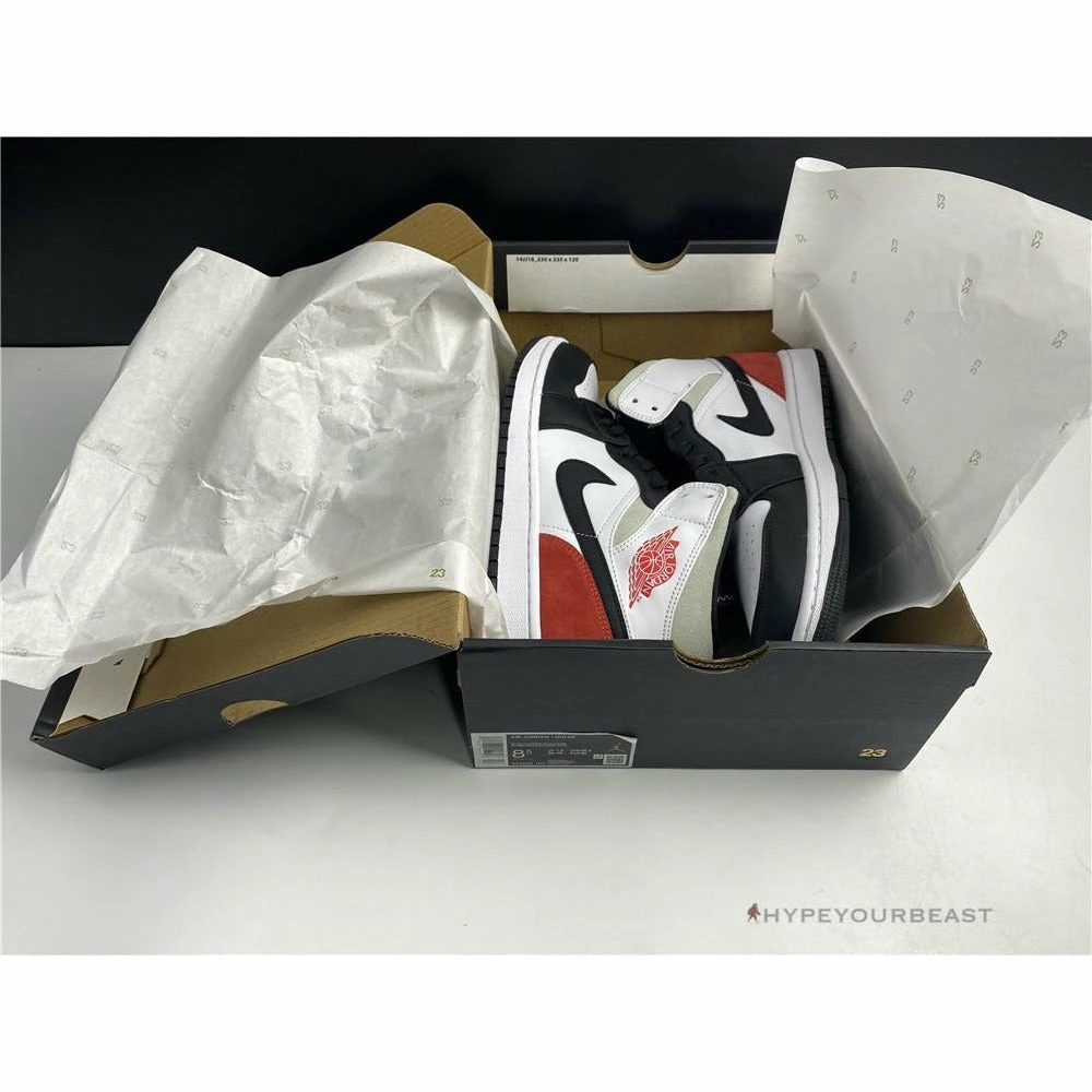 Hypeyourbeast Air Jordan 1 Mid White Red Black 10 Hypeyourbeast Air Jordan 1 Mid White Red Black
