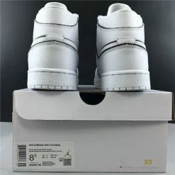 Hypeyourbeast Air Jordan 1 Mid Iridescent Reflective White