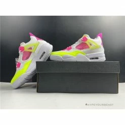 Hypeyourbeast Air Jordan 4 Retro White Lemon Pink