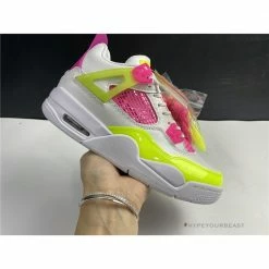 Hypeyourbeast Air Jordan 4 Retro White Lemon Pink