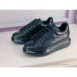 Hypeyourbeast Alexander McQueen Black On Black Lace Up Sneaker A. Mcqueen