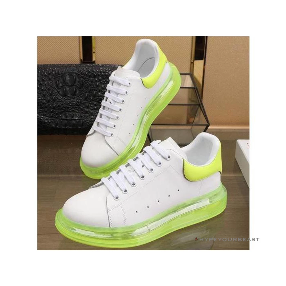 Hypeyourbeast A. Mcqueen Alexander McQueen White / Neon Green Sole Sneaker 1 Hypeyourbeast A. Mcqueen Alexander McQueen White / Neon Green Sole Sneaker