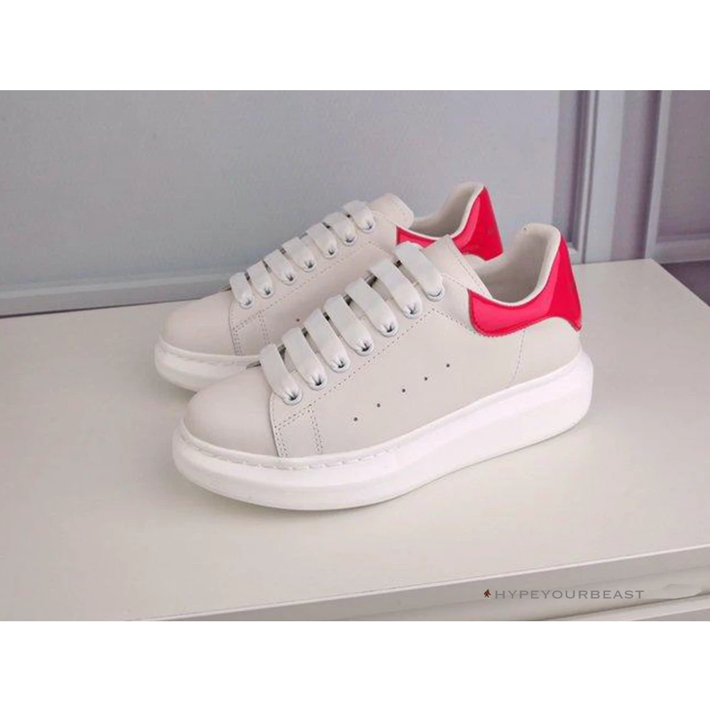 Hypeyourbeast Alexander McQueen White / Pink Lace Up Sneaker A. Mcqueen 1 Hypeyourbeast Alexander McQueen White / Pink Lace Up Sneaker A. Mcqueen