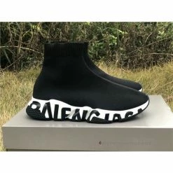 Hypeyourbeast BCG Sock Sneakers 'Graffiti - Black White' Balenciaga