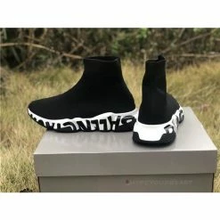 Hypeyourbeast BCG Sock Sneakers 'Graffiti - Black White' Balenciaga