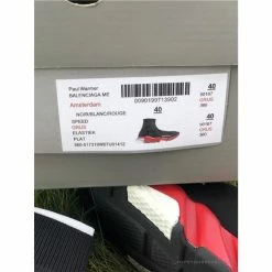 Hypeyourbeast BCG Sock Sneakers Clear Sole Black / Red