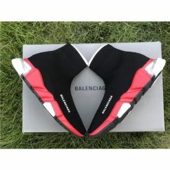 Hypeyourbeast BCG Sock Sneakers Clear Sole Black / Red