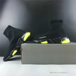 Hypeyourbeast BCG Sock Sneakers Clear Sole - Black Yellow Fluo Balenciaga