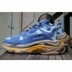 Hypeyourbeast BCG Triple S Sneakers Blue / Yellow Balenciaga